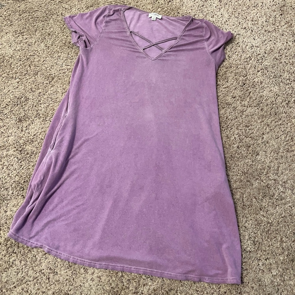 Acid Wash Purple Dress/Tunic